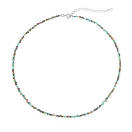 Колье серебряное N-rn2-Turq