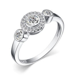 Кольцо серебряное 01-4008/00КЦ-00