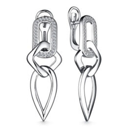 Серьги серебряные 02-3374/00КЦ-00