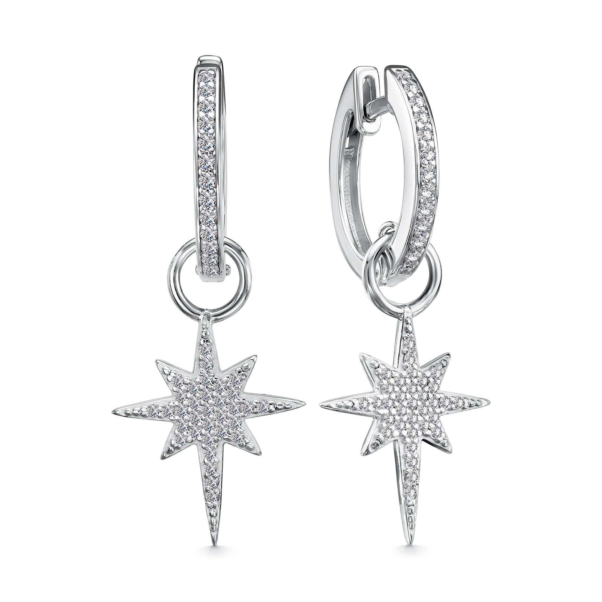 Серебряные серьги с фианитом 02-4497/00КЦ-00