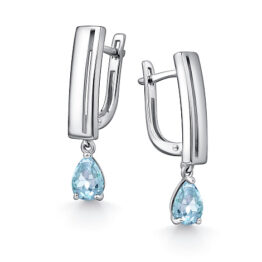 Серебряные серьги с топазом 02-4437/00ТБ-00