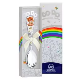 Серебряная детская ложка Зодиак-Лев 1133ЛЖ05808