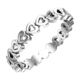 Кольцо серебряное 9562 в сердцем