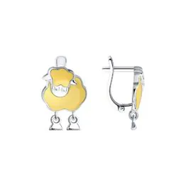 Серьги серебряные 12823