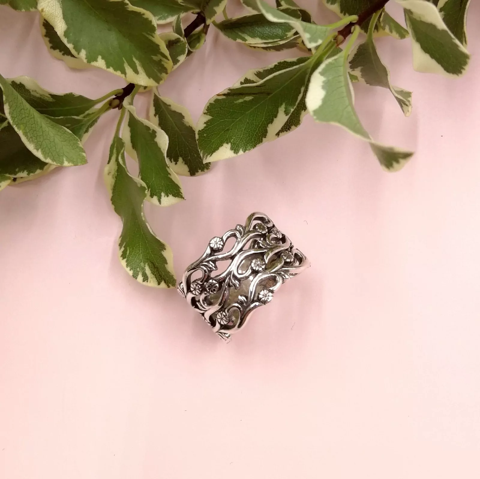 Кольцо серебряное Вереск ш.