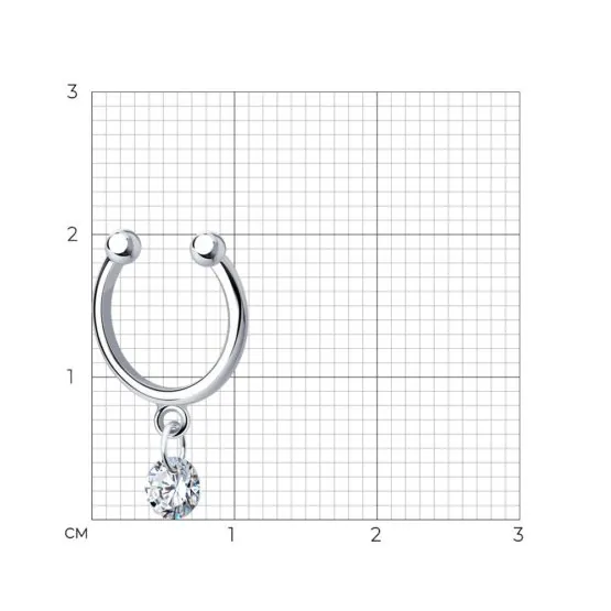 Серьга серебряная 94170161