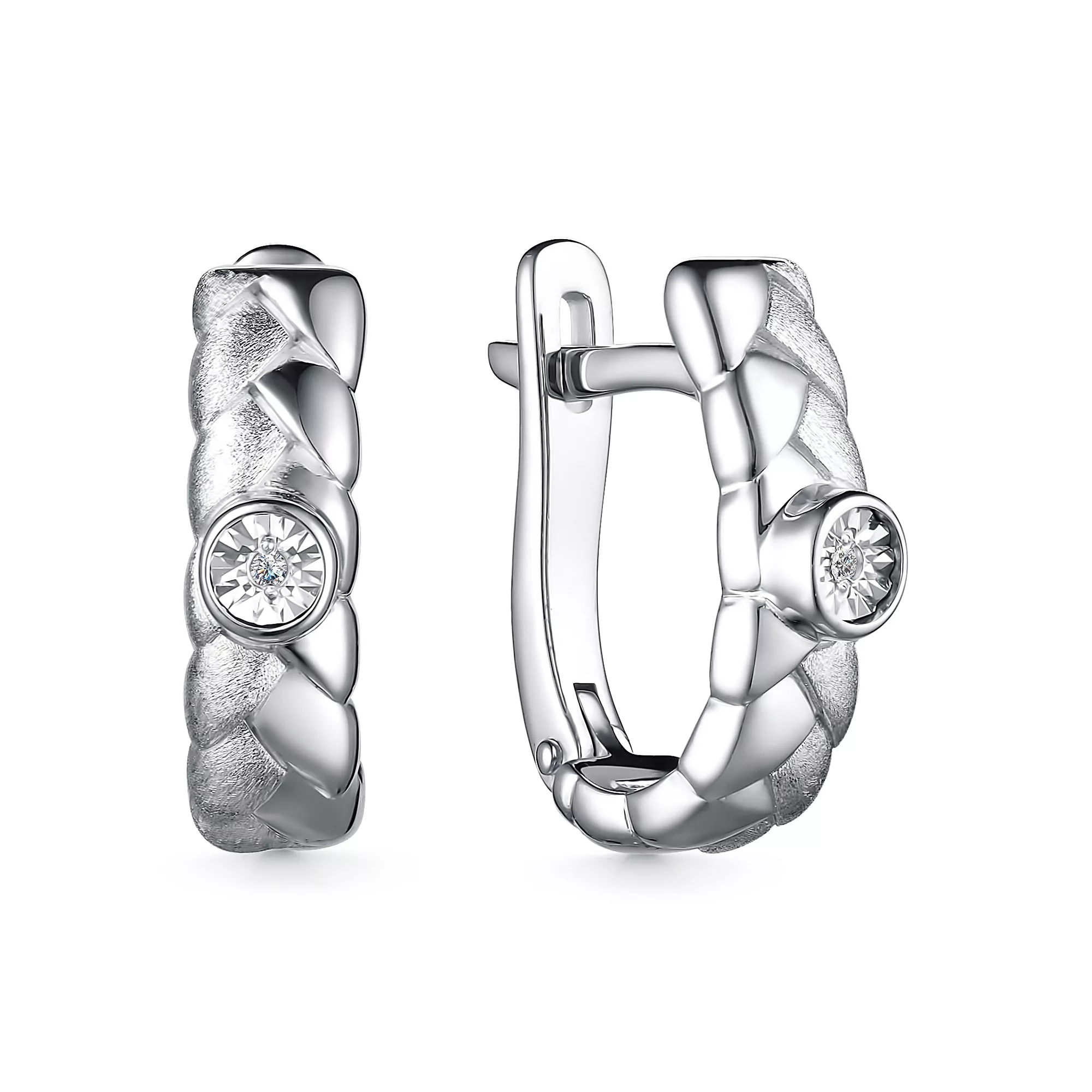 Серьги серебряные 02-2877/000Б-00 Серьги серебряные 02-2877/000Б-00