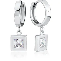 Серьги серебряные 15563 с фианитом
