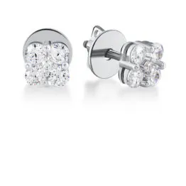 Серьги серебряные 15573 с фианитом
