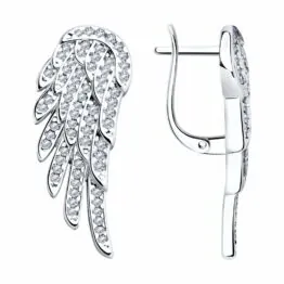 Серьги серебряные 16209 с фианитом