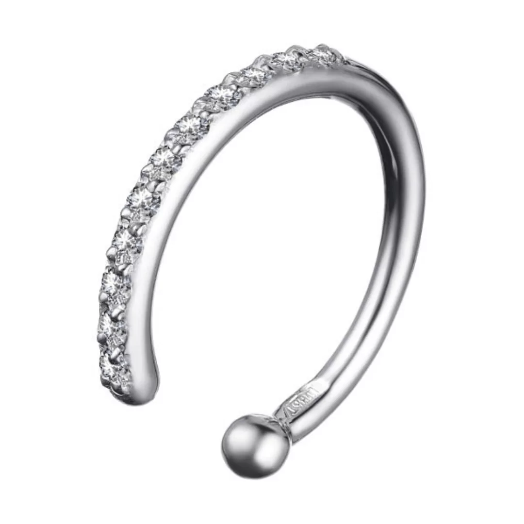 Серьги-каффы из серебра 17716 с фианитом