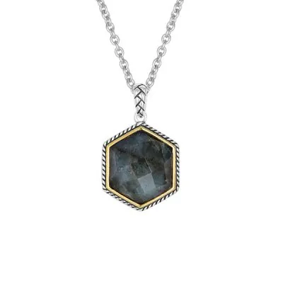 Колье из серебра TJP360 с лабрадоритом