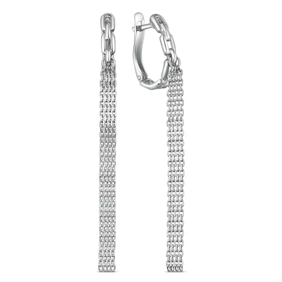 Длинные серьги из серебра 420-10-794р