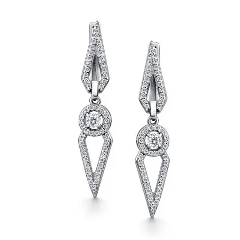 Серьги из серебра с фианитом 02-4348/00КЦ-00