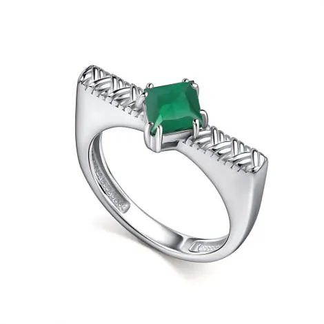 Серебряное кольцо с агатом 01-5517/00АГ-00