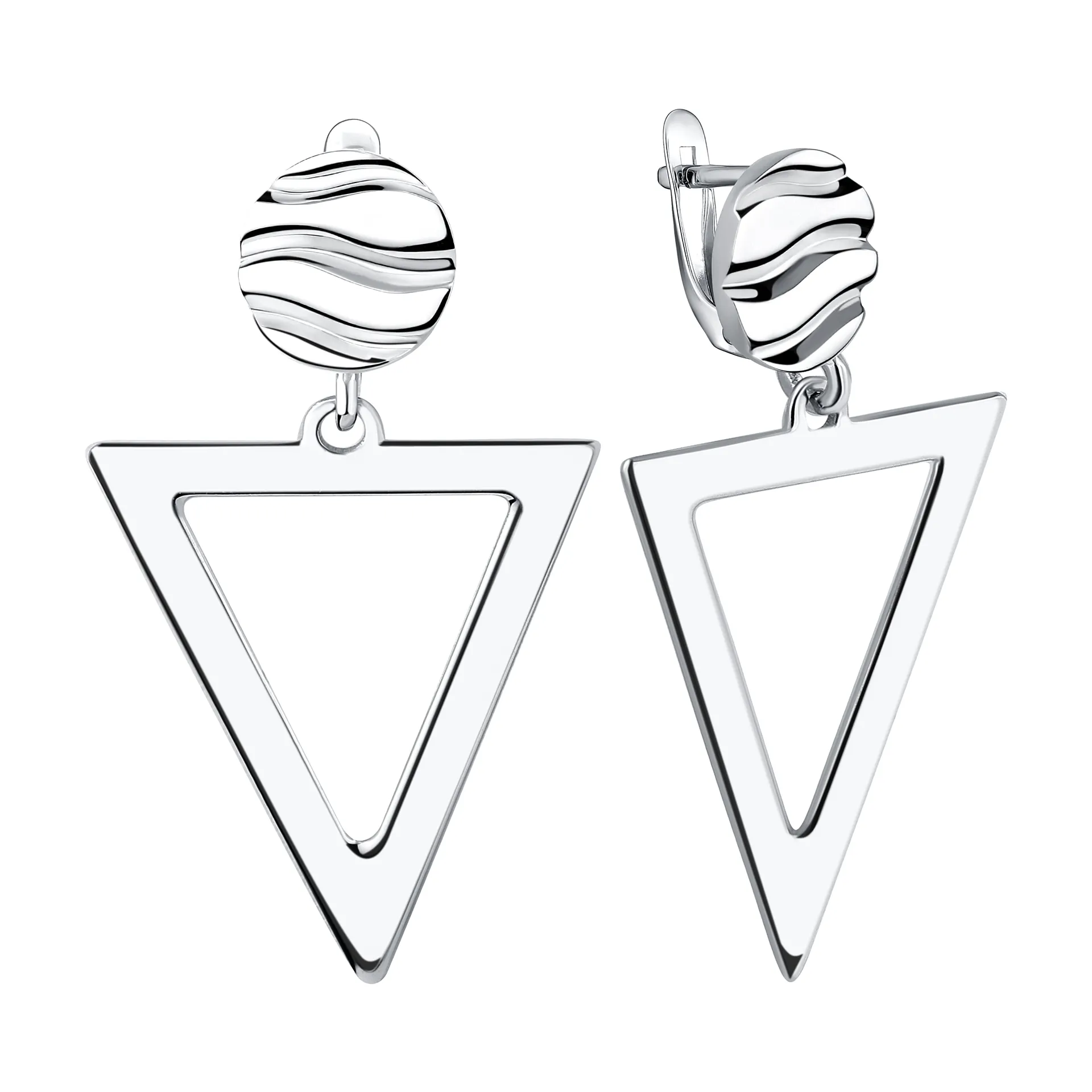 Серебряные серьги  14-72-0000-11788 Геометрия
