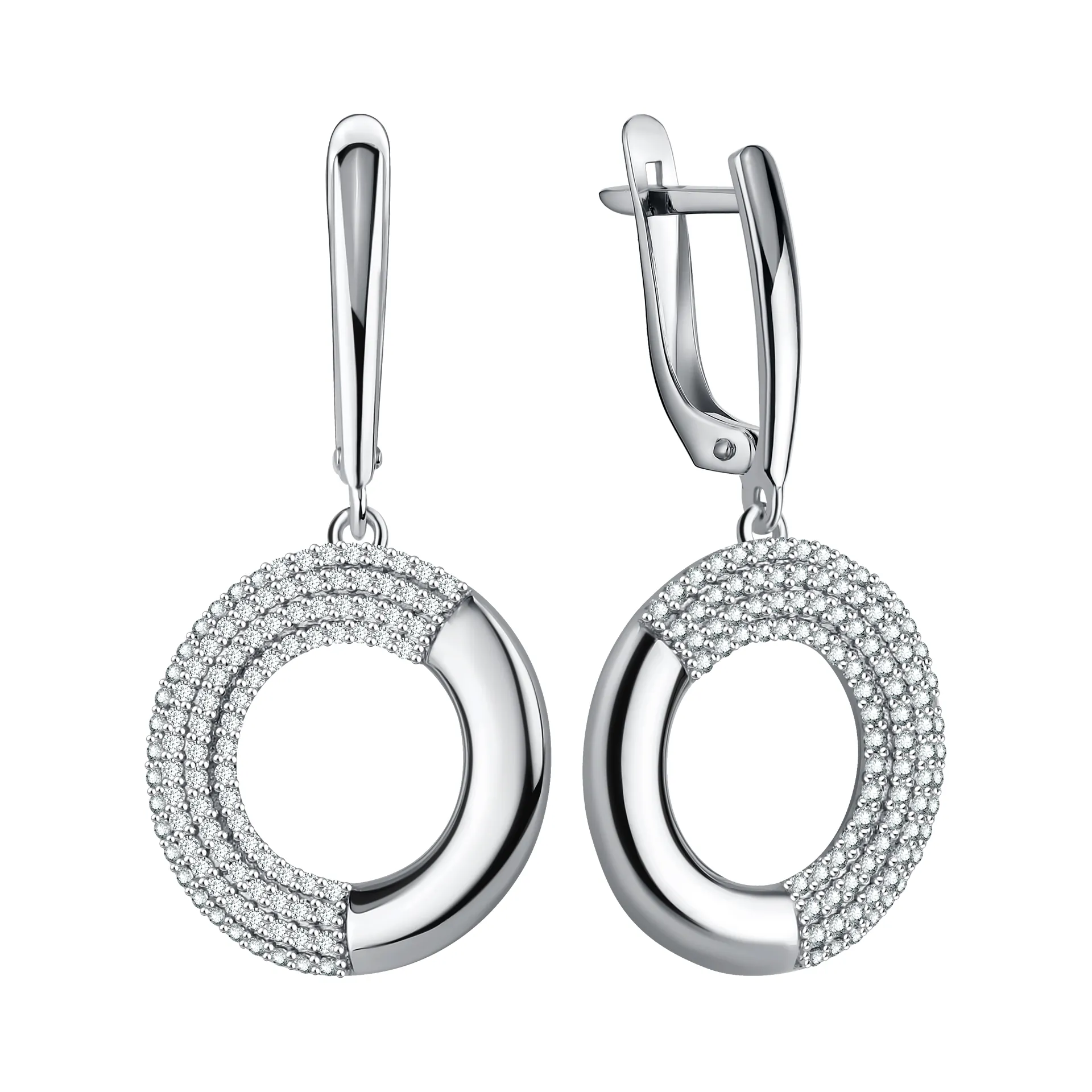 Женские серьги из серебра 14-72-0001-15604