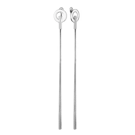 Серьги из серебра длинные цепочки 02-3173/0000-00