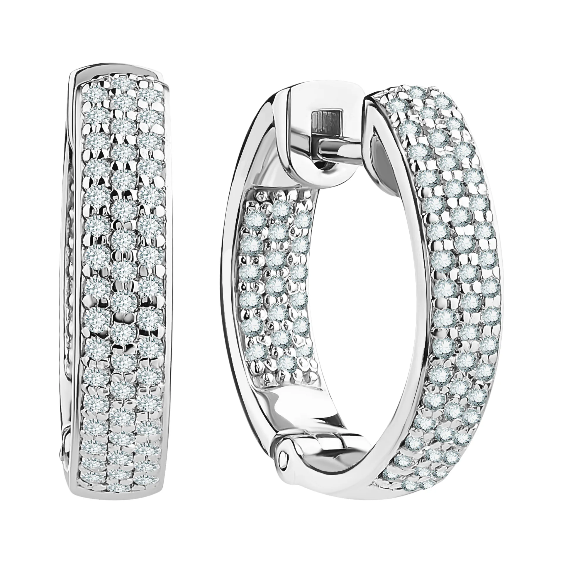 Серьги конго из серебра 925 пробы 11-72-0001-12238