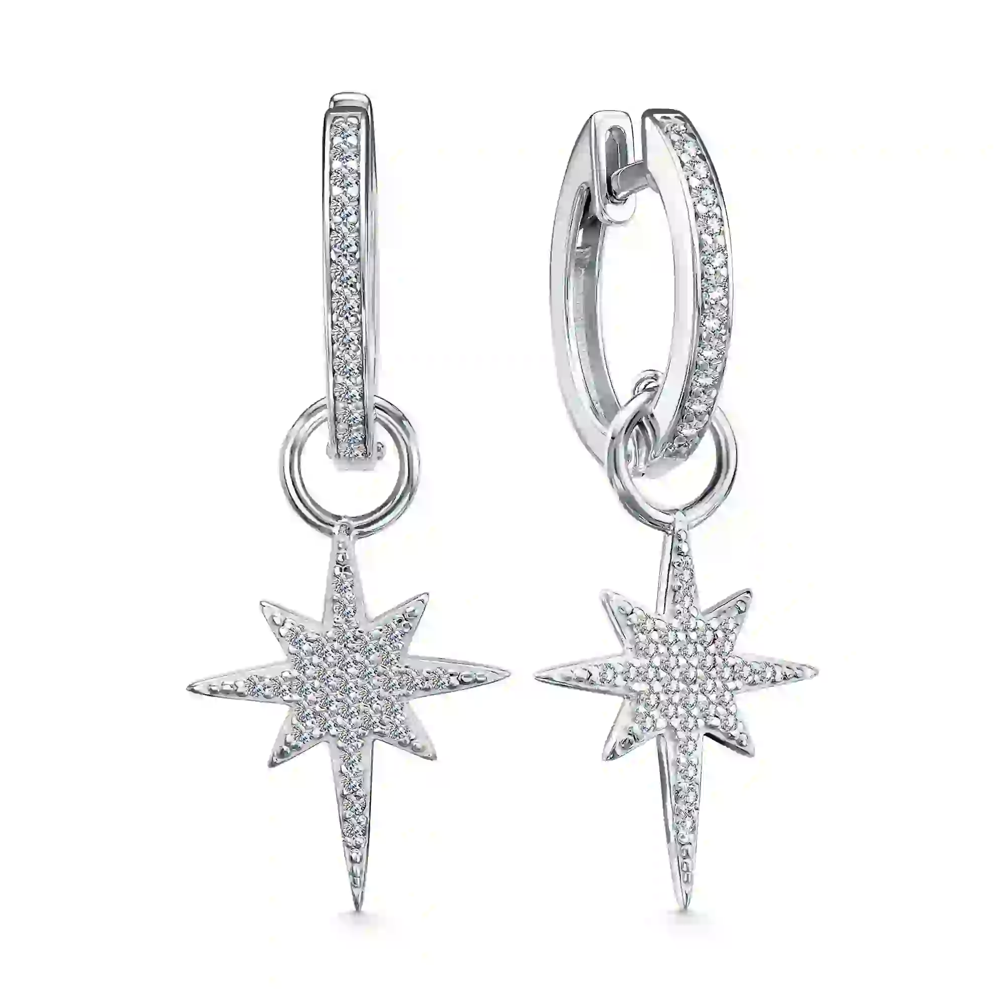 Серебряные серьги с фианитом 02-4497/00КЦ-00