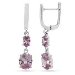 Серьги из серебра с аметистом 648441