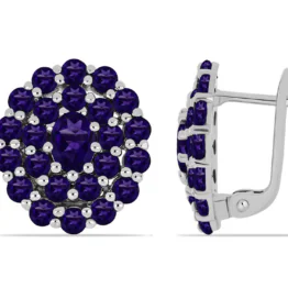 Серьги из серебра с аметистом 650069